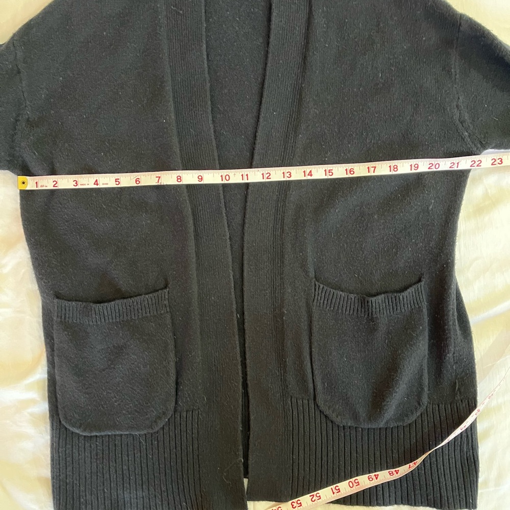 A New Day Black Cotton Oversized Open-Front Cardigan Sweater Women’s Small - Picture 8 of 9